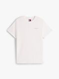 White Linear Logo Slim Crew Neck T-Shirt  Men