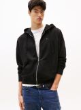 Μαύρο Άνετο Hoody Με Φερμουάρ  Άνδρες