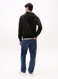 Μαύρο Άνετο Hoody Με Φερμουάρ  Άνδρες