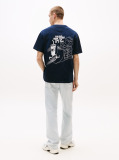 Μπλε T-Shirt Με Λογότυπο Στην Πλάτη Σε Κανονική Γραμμή  Άνδρες