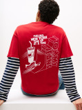 Red Back Logo Graphic Relaxed T-Shirt  Men