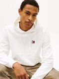 White Tommy Badge Brushed Terry Hoody  Men