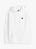 White Tommy Badge Brushed Terry Hoody  Men