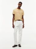 Beige Logo Jersey Crew Neck T-Shirt  Men