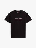 Black Logo Jersey Crew Neck T-Shirt  Men