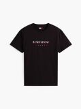 Black Logo Jersey Crew Neck T-Shirt  Men