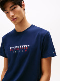 Blue Logo Jersey Crew Neck T-Shirt  Men