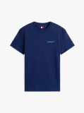 Μπλε T-Shirt Με Κλασική Λαιμόκοψη Και Σχέδιο Στο Πίσω Μέρος  Άνδρες