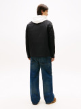 Black Oversized Fit Zip-Thru Corduroy Padded Overshirt  Men