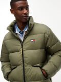 Green Water Repellent Crinkle Relaxed Puffer Jacket  Men