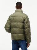 Green Water Repellent Crinkle Relaxed Puffer Jacket  Men