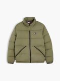 Green Water Repellent Crinkle Relaxed Puffer Jacket  Men