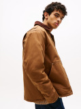 Brown Teddy Lined Corduroy Collar Chore Jacket  Men