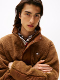 Brown Quilted Teddy Relaxed Jacket  Men