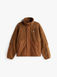 Brown Quilted Teddy Relaxed Jacket  Men