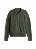 Green Relaxed Zip-Thru Sweatshirt  Men