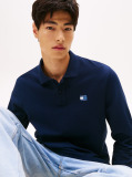 Blue Regular Fit Long Sleeve Polo Shirt  Men
