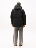 Black Water Repellent Relaxed Padded Parka Coat  Men