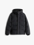 Black Hooded Down Puffer Jacket  Men