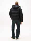 Black Hooded Down Puffer Jacket  Men
