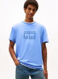 Blue Logo Stamp Crew Neck T-Shirt  Men