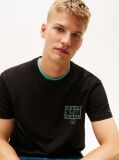Μαύρο T-Shirt Με Κλασική Λαιμόκοψη Και Signature Πίσω Λογότυπο  Άνδρες