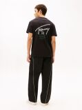 Black Signature Back Logo Crew Neck T-Shirt  Men