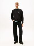 Black Regular Logo Back Graphic Sweatshirt  Men