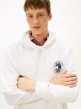 Beige Back Slogan Washed Relaxed Hoody  Men