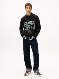 Black Intarsia Logo Crew Neck Jumper  Men