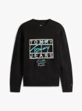 Black Intarsia Logo Crew Neck Jumper  Men