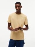 Beige Tommy Flag Crew Neck T-Shirt  Men