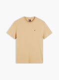 Beige Tommy Flag Crew Neck T-Shirt  Men