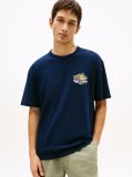 Μπλε Άνετο T-Shirt Με Λογότυπο  Άνδρες