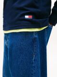 Blue Waffle Knit Long Sleeve Henley Top  Men