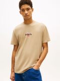 Brown Signature Logo Embroidery Crew Neck T-Shirt  Men