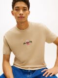 Brown Signature Logo Embroidery Crew Neck T-Shirt  Men