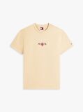 Brown Signature Logo Embroidery Crew Neck T-Shirt  Men