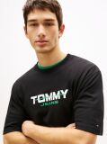 Μαύρο T-Shirt Κοντομάνικο Με Λογότυπο  Άνδρες