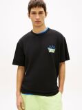 Μαύρο Άνετο T-Shirt Με Bubble Λογότυπο  Άνδρες