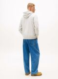 Grey Logo Terry Drawstring Hoody  Men