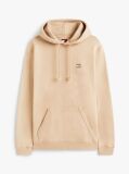 Beige Tommy Badge Terry Drawstring Hoody  Men