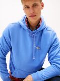 Blue Tommy Badge Terry Drawstring Hoody  Men