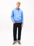 Blue Tommy Badge Terry Drawstring Hoody  Men