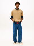 Beige Tonal Tommy Badge Jersey T-Shirt  Men