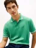 Green Tommy Flag Regular Fit Tipped Polo Shirt  Men