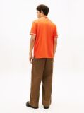 Orange Tommy Flag Regular Fit Tipped Polo Shirt  Men