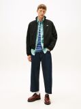 Μαύρο Άνετο Τζάκετ Από Βαμβακερό Twill  Άνδρες