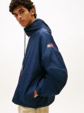 Blue Oversized Colour-Blocked Water Repellent Chicago Windbreaker  Men