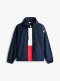 Blue Oversized Colour-Blocked Water Repellent Chicago Windbreaker  Men